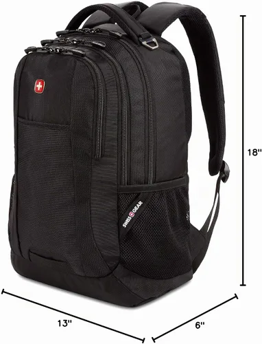 Vista 10 de SwissGear - Mochila para laptop Cecil 5505, Negro