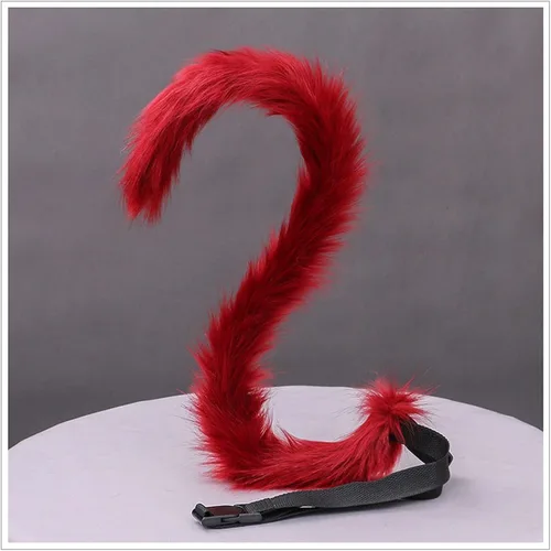 Vista 3 de Juego de 2 diademas largas de cola y orejas de gato, accesorios para disfraz
