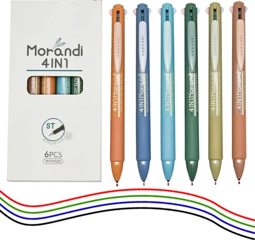 Vista 7 de Morandi - Bolígrafos de gel retráctiles 4 en 1, multicolor, 4