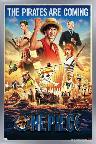 Vista 11 de Trends International Netflix One Piece - Póster de pared de una hoja, 14.72 x 22.37 pulgadas, versión enmarcada de madera de granero Versión