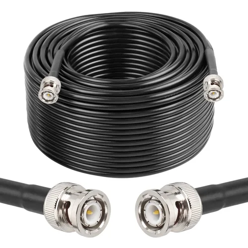 Vista 11 de MOOKEERF Cable BNC - 1 pie 2 piezas RG58 50 ohm macho a macho cables coaxiales de extensión BNC de baja pérdida para antenas, radios RF, módems