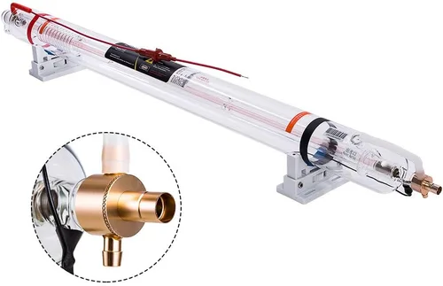 Vista 7 de Cloudray Tubo láser 40W 720mm Diá.50mm, Tubo láser CO2 grabador 45W, Cable preconectado con revestimiento, Tubo CO2 de 40 vatios con cabezal
