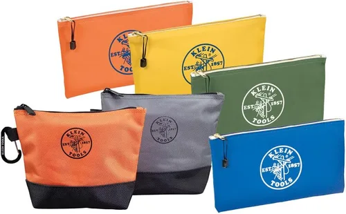 Vista 13 de Klein Tools 55470 - Bolsa utilitaria, bolsas de herramientas con cremallera de pie, tejido balístico resistente 1680d, parte inferior reforzada