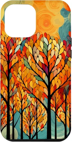 Vista 26 de iPhone 16 Otoño y coloridas hojas y árboles de otoño, funda temática de color de otoño