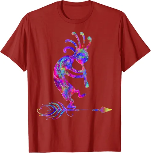 Vista 71 de Native American Kokopelli With Feather 2 - Camiseta Fan Fun, Negro, S