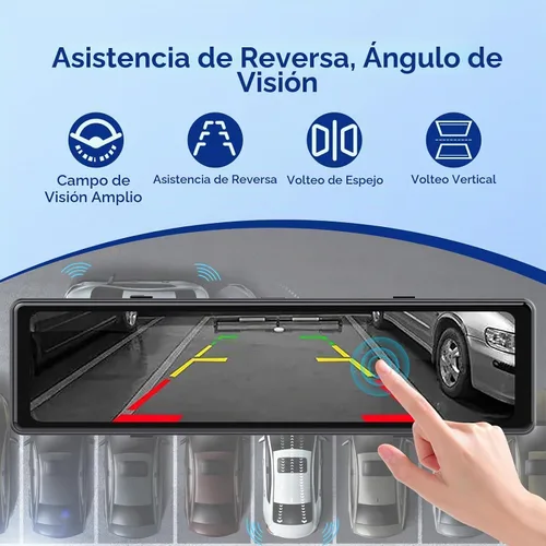 Vista 6 de Sistema de 4 cámaras, 10" AHD espejo retrovisor Dash Cam Touch Screen Dash Cam with 128GB Card/Reverse line/WiFi/APP/1080P Night Vision for Cámara