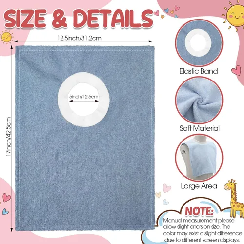 Vista 4 de Foaincore 3 piezas de cobertura completa para niños pequeños, baberos de bebé, baberos absorbentes de algodón toalla de rizo para niños pequeños