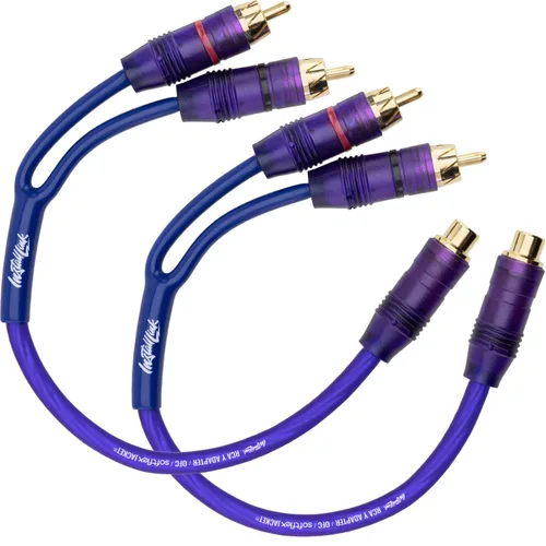Vista 12 de Install Link - Cable de audio RCA para subwoofer o cable estéreo, adaptador en Y 1-hembra a 2-macho divisor, paquete de 2