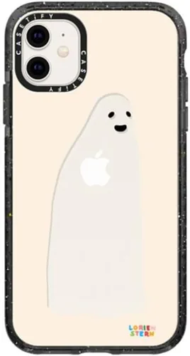 Vista 103 de Funda Impact de CASETiFY para iPhone 11 - Tiempo A Solas de Esther Kim - Negro Claro