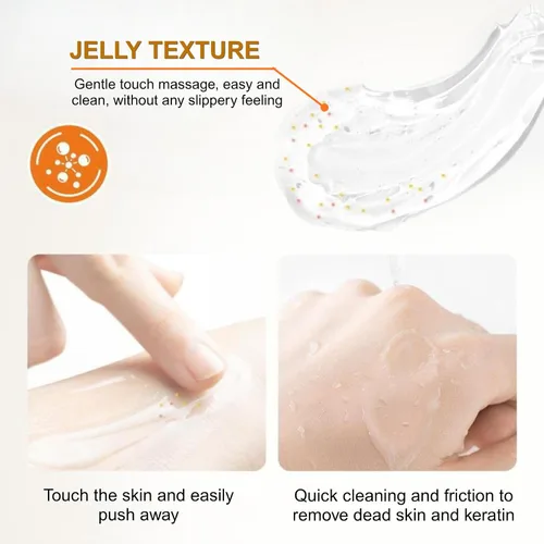 Vista 5 de 2 unidades de gel exfoliante naranja para cara y cuerpo, gel hidratante facial y corporal, limpieza profunda, hidratante suave, adecuado para todo