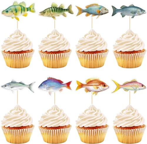 Vista 11 de 40 piezas de decoración de dinosaurios para cupcakes de cumpleaños de dinosaurios, decoraciones de pastel de dinosaurio para temática