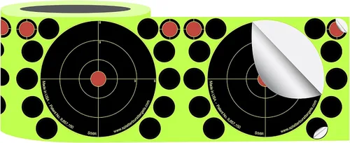 Vista 4 de Rollo de (100) calcomanías autoadhesivas de tiro de 6 pulgadas para disparar y salpicar - Pistola - Rifle - Pistola - Airsoft - Pistola BB - Pistola