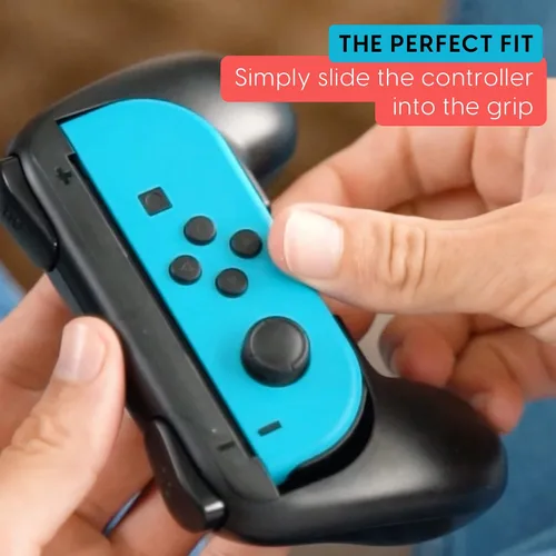 Vista 6 de TALK WORKS Nintendo Switch Switch OLED Joy-Con Controller Grips 4-Pack - Secure Joy-Con Grip Extended Trigger Buttons Ergonomic Design for Comfort