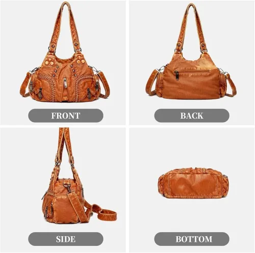 Vista 3 de Bolso vintage para mujer Tendencia de moda Bolso cruzado de un solo hombro de gran capacidad