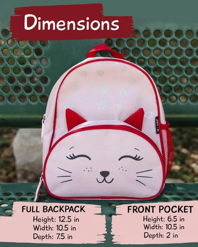 Vista 4 de JOY2B Mochila infantil para niños y niñas, Gatito valiente, Viajar