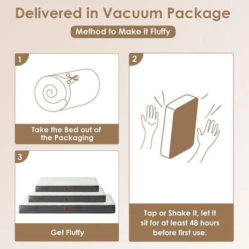 Vista 6 de EHEYCIGA Camas ortopédicas para perros, cama para perros con funda extraíble lavable, todos los tamaños de perros