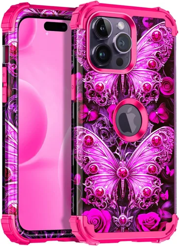 Vista 16 de Miqala Funda para iPhone 11 Pro Max, que brilla en la oscuridad, tres capas, resistente, a prueba de golpes, protección de cuerpo completo