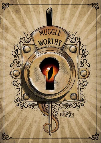 Vista 22 de MIGHTYPRINT Animales fantásticos y dónde encontrarlos - Cuaderno de bocetos Bowtruckle - Arte de pared duradero de 17 x 24 pulgadas, no hecho