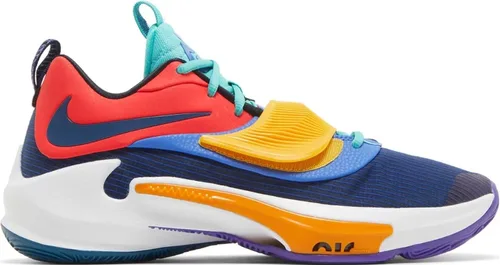 Vista 2 de Nike Hombres Zoom Freak 3 Lt StoneBright CrimsonRacer Bl-Grn Strike (DA0694 100)