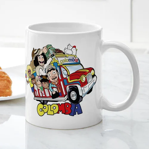 Vista 3 de CafePress Colombian Chiva Mug Taza de café de cerámica de 11 oz (11.0 fl oz)