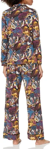 Vista 2 de Cosabella Conjunto de pijama de manga larga y pantalón con estampado Bella para mujer