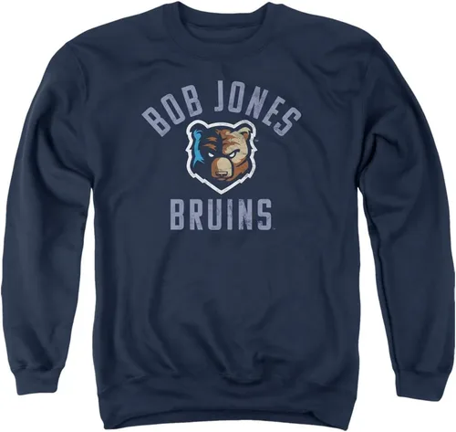 Vista 2 de LOGOVISION Bob Jones University - Sudadera unisex con cuello redondo y logotipo oficial de los Bruins