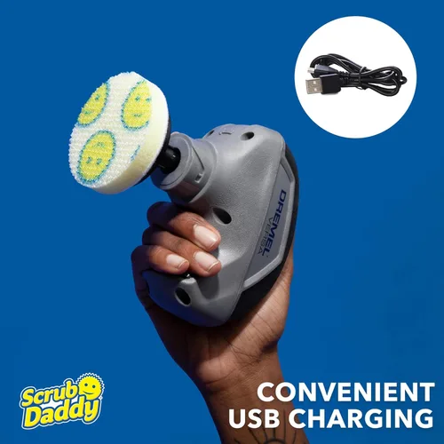Vista 5 de Kit de Limpieza con Cepillo Eléctrico Giratorio Dremel Versa Power con 5 Esponjas de Limpieza Scrub Daddy - Limpiador Eléctrico Inalámbrico