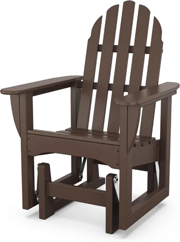 Vista 8 de POLYWOOD ADSGL-1BL Classic Adirondack Glider Chair, Black