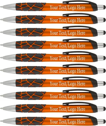 Vista 4 de Bolígrafos capacitivos personalizados con tu logotipo o texto personalizado, paquete de 200 unidades a granel para negocios, fiestas y eventos