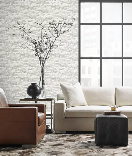 Vista 3 de Lillian August NextWall Luxe Haven Soho Papel tapiz de ladrillo (Calcuta)