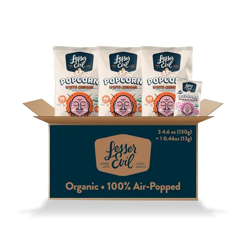 Vista 23 de LesserEvil Palomitas de maíz orgánicas "Avocado-licious", exclusivo de Amazon, calidad premium, mínimamente procesado, sin aceite vegetal, 4.6