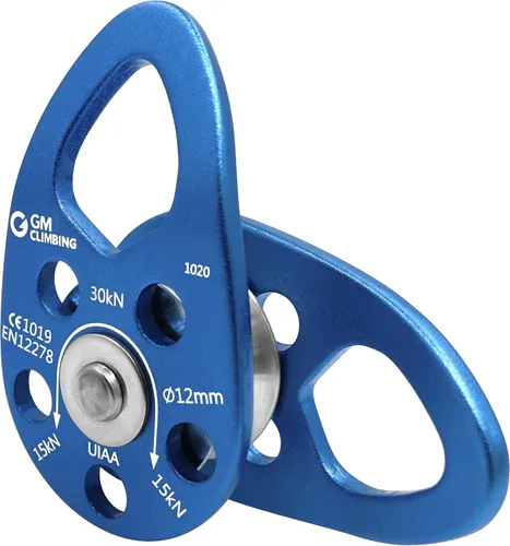 Vista 7 de GM CLIMBING Polea micro 30kN CE UIAA de la mejilla del oscilación certificada