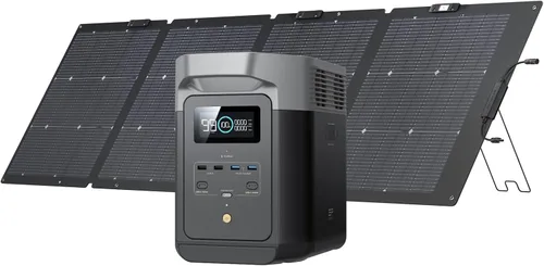 Vista 15 de EF ECOFLOW - Estación de energía portátil DELTA 2, batería de 1024 Wh LiFePO4 (LFP), salida de 1800 W AC/100 W USB-C, panel solar opcional