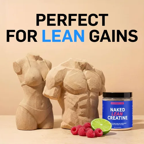Vista 8 de NAKED Polvo magro de creatina HCl – Frambuesa lima, vegano, sin OMG, sin gluten, sin rellenos, apoya el crecimiento muscular y la fuerza – 68