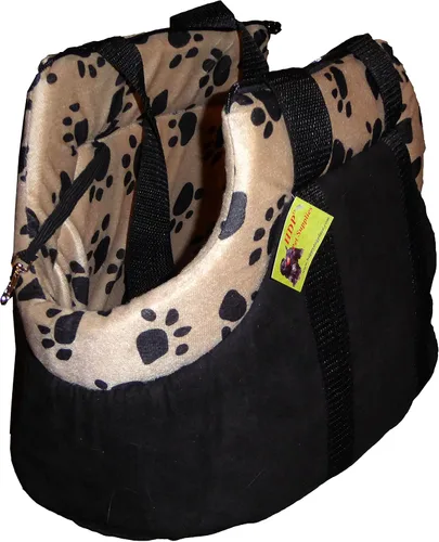 Vista 2 de HDP Transportador de mascotas pequeñas estilo pata Color: beige. Tamaño: mediano