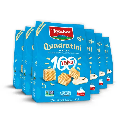 Vista 15 de Loacker Quadratini - Obleas de yogur de arándano de tamaño pequeño
