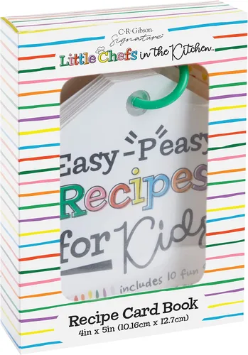 Vista 8 de C.R. Gibson Kids Games - Juego de actividades de cocina Little Chef para niños pequeños y preescolares, 10 unidades, anillo de tarjetas de recetas
