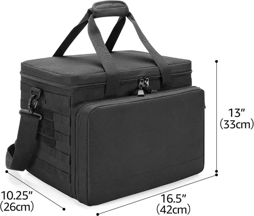 Vista 7 de Bolsa de patrulla Trunab para aplicación de la ley, bolsa de servicio policial, organizador de asiento delantero de automóvil compatible con laptop