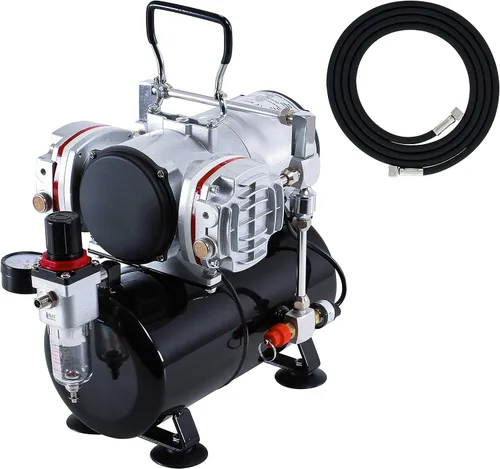 Vista 7 de Master Airbrush Compresor de Aire Súper Potente de 1 HP con Tanque de Almacenamiento Extra Grande de 9 L, Modelo TC-626 - Profesional de Alto