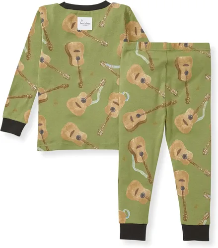 Vista 2 de Burt's Bees Baby Conjunto de Pijama de 2 Piezas para Niños con Camiseta de Manga Larga y Pantalones de Algodón Orgánico Guitarra acústica.