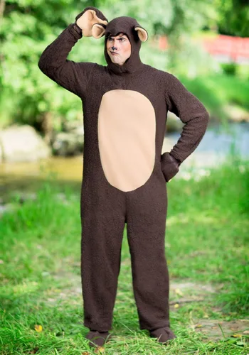 Vista 5 de Disfraz de oso de talla grande para adulto, Marrón