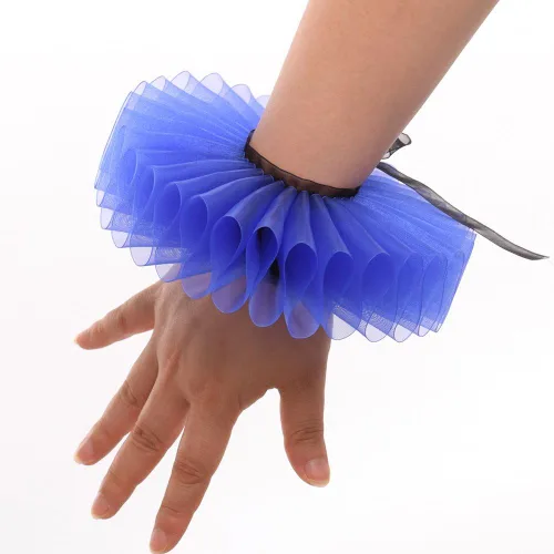 Vista 25 de GRACEART Elizabethan Dickens Ruff Cuello Payaso Collar Elizabeth Muñeca Ruffs Ruffle Cuff Bandas