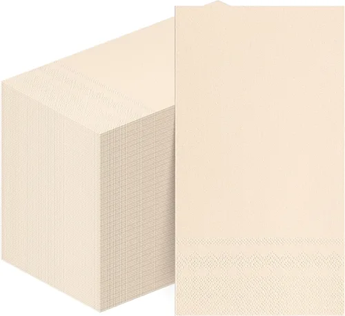 Vista 10 de Teling 50 piezas de servilletas de papel de Navidad desechables, servilletas de Navidad para cena y cóctel, toallas de mano rojas y verdes