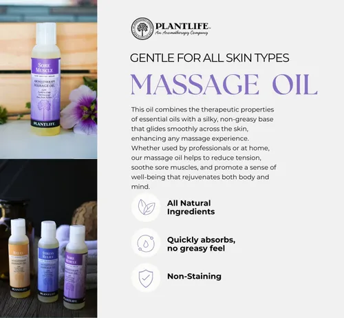 Vista 2 de Plantlife Aceite de masaje paquete de 4 – Se absorbe profundamente en la piel y se circula por todas partes, proporcionando un beneficio óptimo