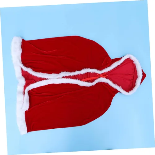 Vista 7 de BESTOYARD Roleplay Costume Mrs Claus Outfit Christmas Cloak Nativity Costumes for Kids Cosplay Cape Christmas Cape