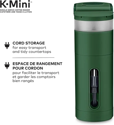 Vista 6 de Keurig K-Mini - Cafetera de cápsulas K-Cup de una sola porción, con un diseño ultra elegante, Evergreen