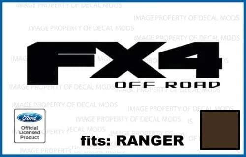 Vista 21 de FX4 Offroad - Calcomanías adhesivas naranjas para Ford Ranger troqueladas (2019-2020) - CO_Solid (juego de 2) con licencia