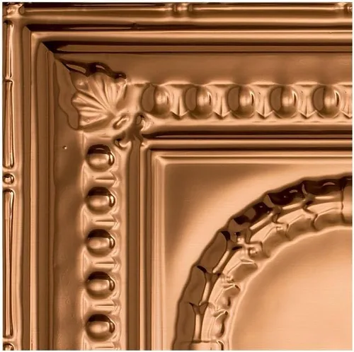 Vista 16 de FASÄDE Rosette - Panel de techo decorativo de vinilo adhesivo de 2 x 4 pies en bronce antiguo (paquete de 5)