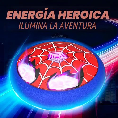 Vista 2 de Pelota de fútbol flotante con luz LED para niños, diseño de telaraña brillante y ojos LED, juguetes de fútbol flotantes de aire
