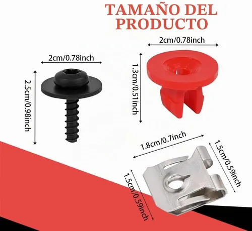 Vista 2 de Kit de clip de sujeción para protección contra salpicaduras de 10pcs